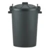 DUSTBIN/REFUSE BLACK PLASTIC DUSTBIN CW LID 85L B/BIN/85 -Best Garden Care Shop 107617 0
