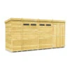 15 X 4 SECURITY PENT SHED DOUBLE DOOR