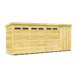16 X 4 SECURITY PENT SHED DOUBLE DOOR