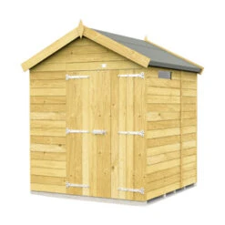 7 X 5 SECURITY PENT SHED DOUBLE DOOR