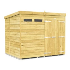 7 X 6 SECURITY PENT SHED DOUBLE DOOR