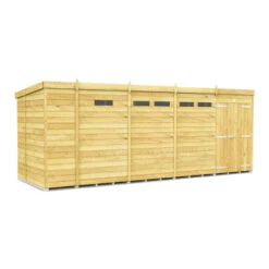 17 X 7 SECURITY PENT SHED DOUBLE DOOR