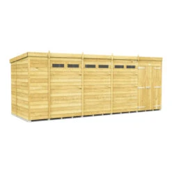 18 X 7 SECURITY PENT SHED DOUBLE DOOR