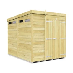 6 X 8 SECURITY PENT SHED DOUBLE DOOR