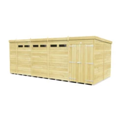 18 X 8 SECURITY PENT SHED DOUBLE DOOR