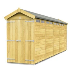4 X 18 APEX SECURITY SHED DOUBLE DOOR