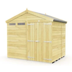8 X 5 APEX SECURITY SHED DOUBLE DOOR