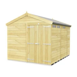 8 X 9 APEX SECURITY SHED DOUBLE DOOR