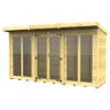 12 X 4 PENT SUMMER HOUSE (FULL HEIGHT WINDOW) -Best Garden Care Shop 16738 0