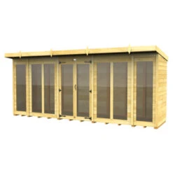 16 X 4 PENT SUMMER HOUSE (FULL HEIGHT WINDOW)