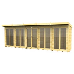 20 X 4 PENT SUMMER HOUSE (FULL HEIGHT WINDOW)