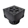 ACO HEXDRAIN CORNER UNIT WITH BLACK PLASTIC GRATING & VERTICAL OUTLET 125x125x125MM -Best Garden Care Shop i794439 0