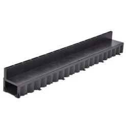 ACO CHANNEL BRICKSLOT HEXDRAIN DOMESTIC WITH BLACK PLASTIC GRATING 1MTR 319561 QUO237607